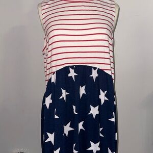 Long tunic tank top stars & Stripes! XL